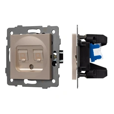 Изображение Механизм компьютерной розетки двойной SCT-MPC2-PL-GD-V (RJ-45, CAT6) (Arlight, -)